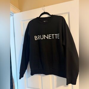 Black 'BRUNETTE' Sweatshirt